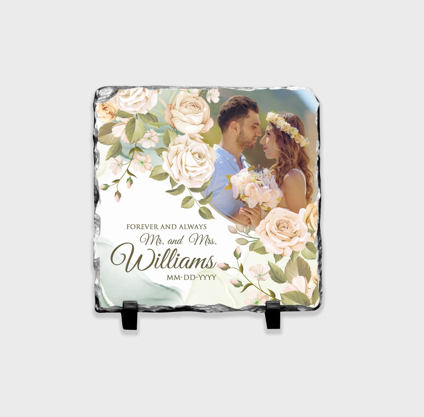 Personalised Wedding Gift Engagement Present Photo Rock Slate Photo Gift Personalised Wedding Gift Anniversary Gift