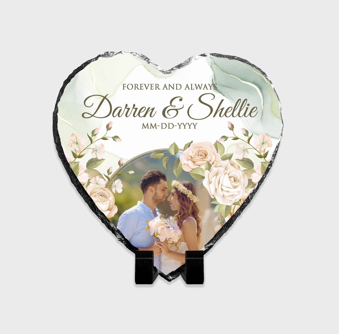 Personalised Wedding Gift Engagement Present Photo Rock Slate Photo Gift Personalised Wedding Gift Anniversary Gift