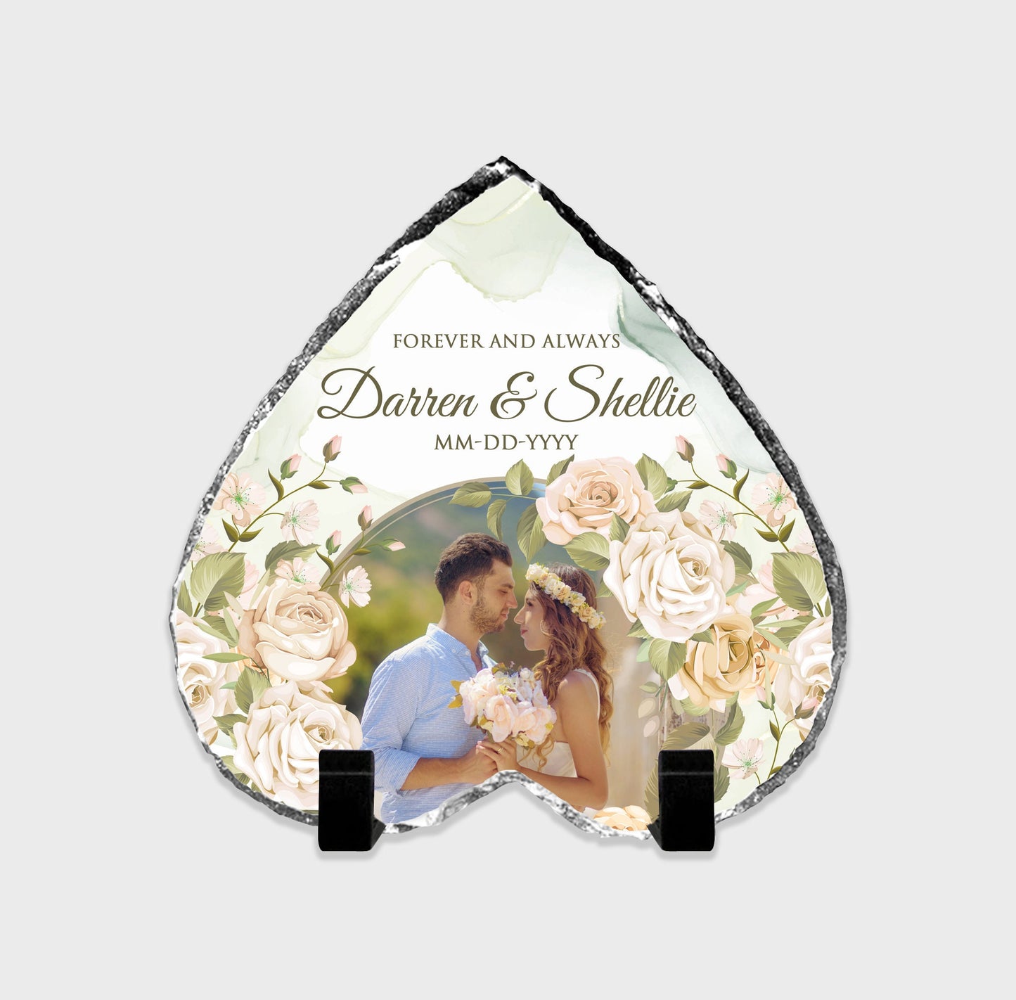 Personalised Wedding Gift Engagement Present Photo Rock Slate Photo Gift Personalised Wedding Gift Anniversary Gift