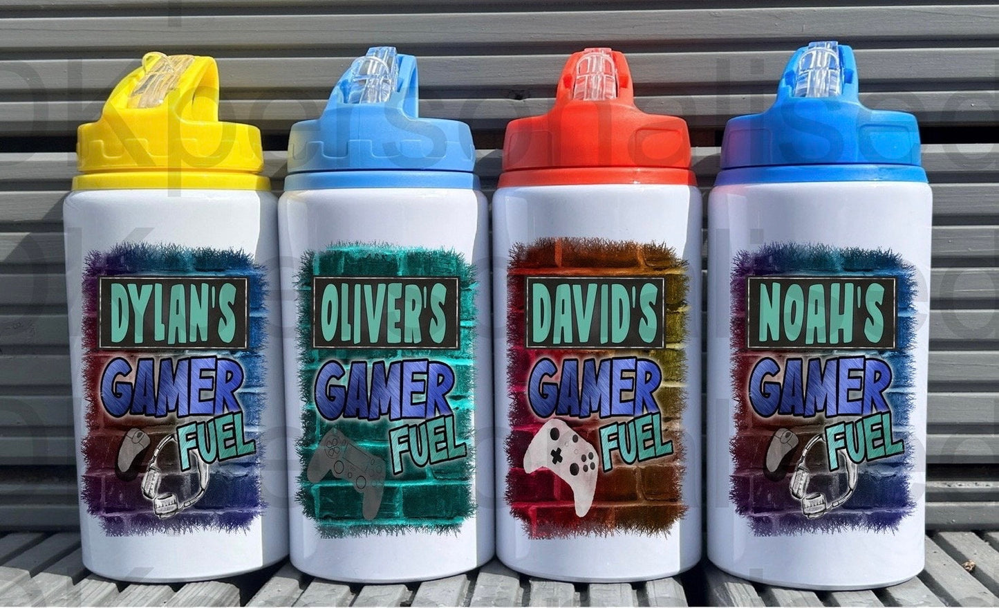 Personalised Kids Boys Metal Water Bottle Gamer Fuel, Gaming Gift, Perfect For School, Sports, Gift For Him, Christmas Birthday Present