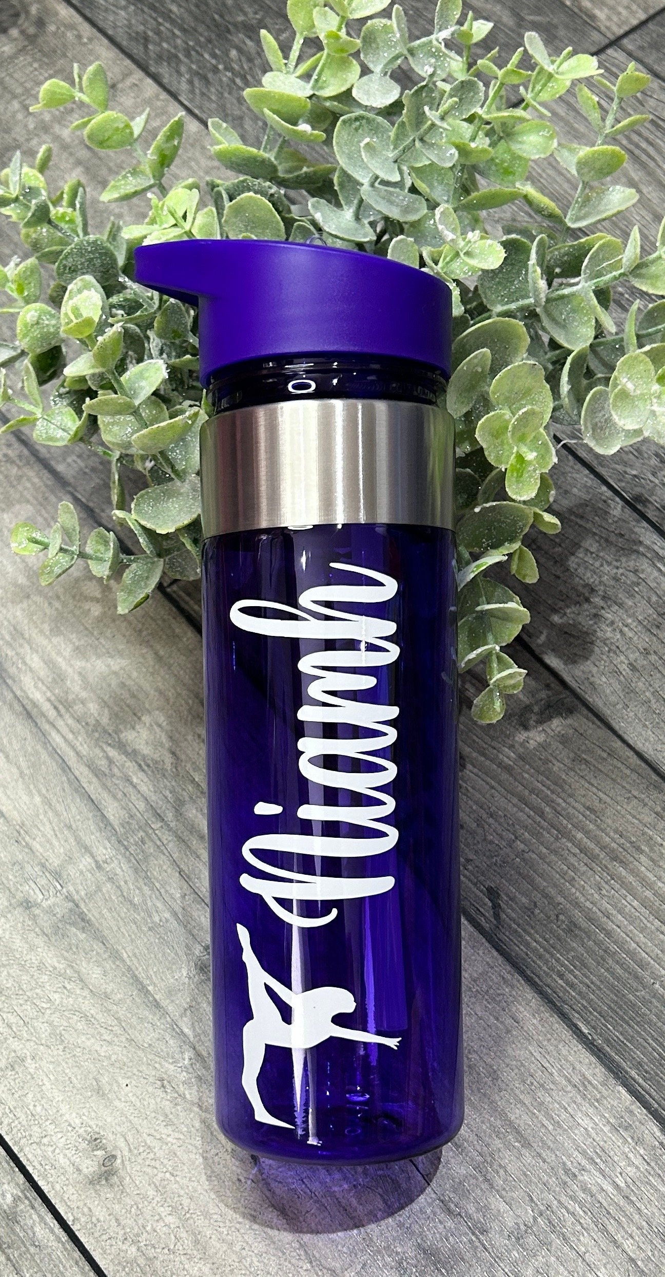 Girls Personalised Gymnastics & Cheerleader 550ml Kids Water Bottle Perfect for Back to School