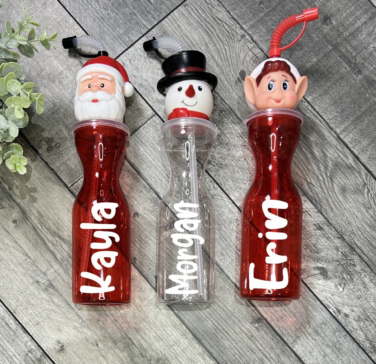 Personalised Christmas Drinking Bottle | Santa Elf Snowman | Novelty Gift Funny Present | Christmas Eve Box | Secret Santa Present |