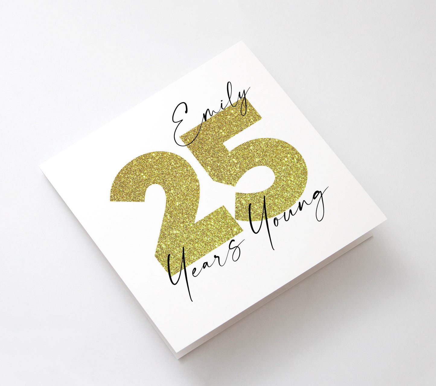 Personalised 16th 18th 21st 30th 40th 50th Birthday Greetings Card, Gold Birthday Card, For Mum Sister Niece Gran Mam Milestone Birthday