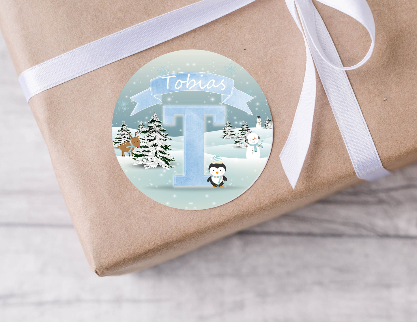 Personalised Christmas Stickers | Festive Name Labels | Gift Wrapping Present Tag Envelope Seal Secret Santa | Name Stickers For Her For Him