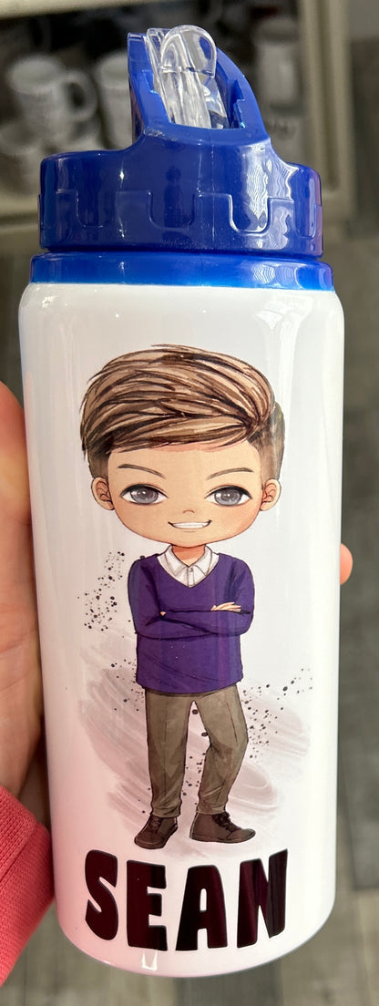 Personalised Boys School Water Bottle First Day of School Back to School Gift for Her Son Nephew Grandson