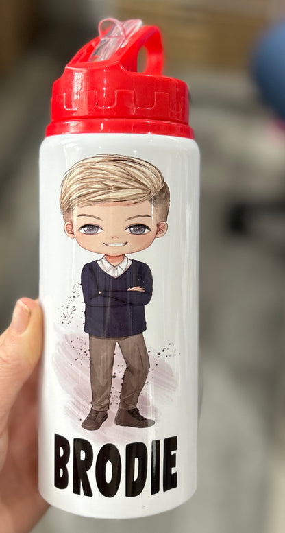 Personalised Boys School Water Bottle First Day of School Back to School Gift for Her Son Nephew Grandson