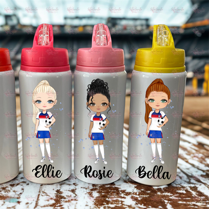 Personalised Scotland England Football Water Bottle - Birthday Gift - Grandson Gift - Back To School - Son Gift - Metal Can - Football Christmas