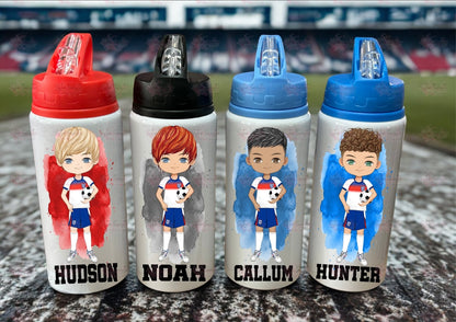 Personalised Scotland England Football Water Bottle - Birthday Gift - Grandson Gift - Back To School - Son Gift - Metal Can - Football Christmas