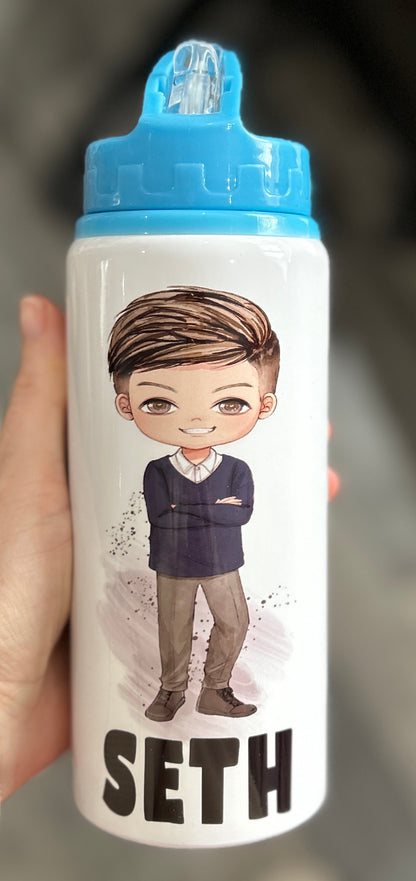 Personalised Boys School Water Bottle First Day of School Back to School Gift for Her Son Nephew Grandson
