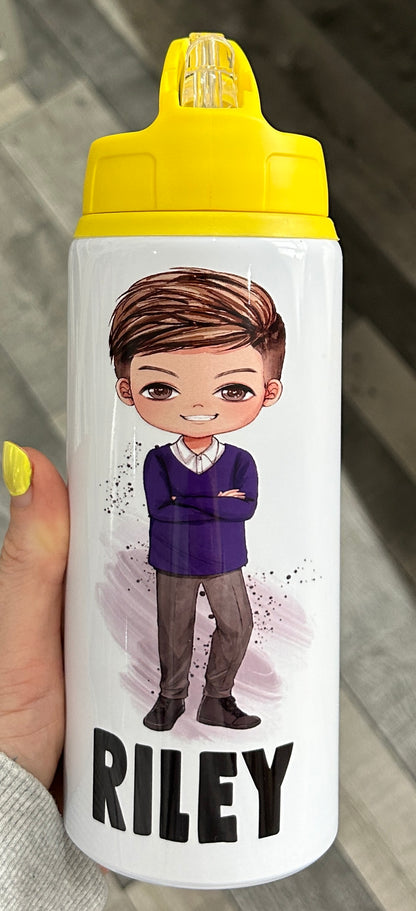Personalised Boys School Water Bottle First Day of School Back to School Gift for Her Son Nephew Grandson
