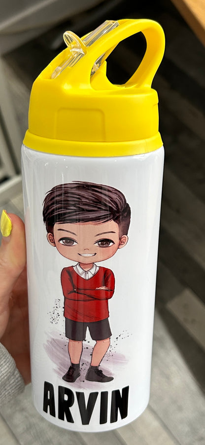 Personalised Boys School Water Bottle First Day of School Back to School Gift for Her Son Nephew Grandson
