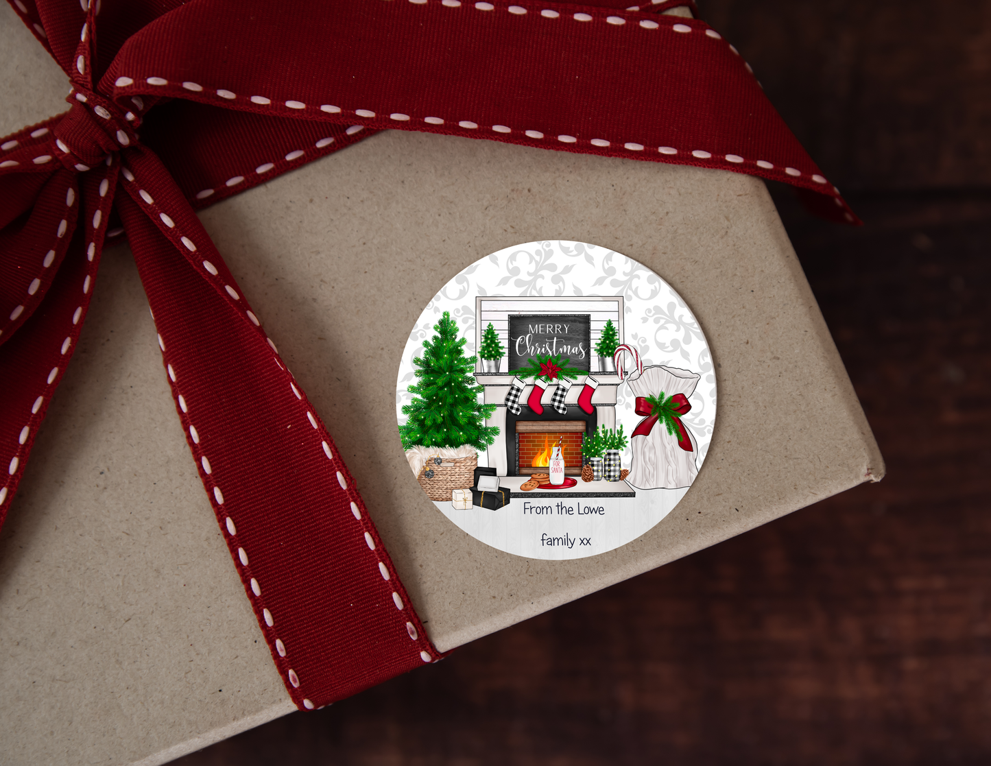 Personalised Christmas Stickers | Festive Name Labels | Gift Wrapping Present Tag Envelope Seal Secret Santa | Name Stickers For Her For Him