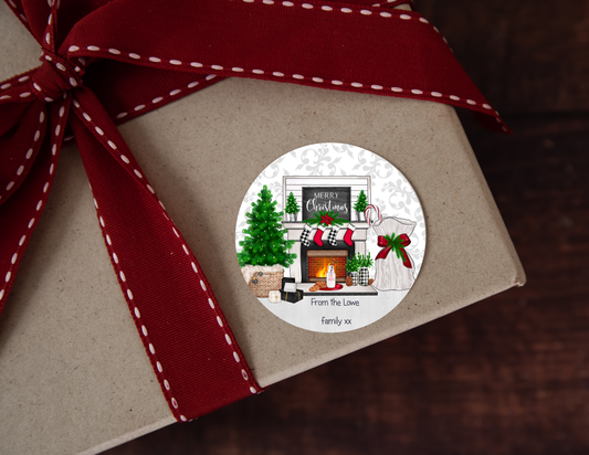 Personalised Christmas Stickers | Festive Name Labels | Gift Wrapping Present Tag Envelope Seal Secret Santa | Name Stickers For Her For Him