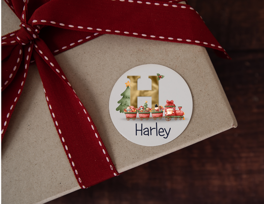 Personalised Christmas Stickers | Festive Name Labels | Gift Wrapping Present Tag Envelope Seal Secret Santa | Name Stickers For Her For Him