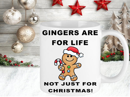 Personalised Customised Christmas Mug | Gingers Are For Life | Funny Novelty Humorous | Gift Present | Christmas Ginger |
