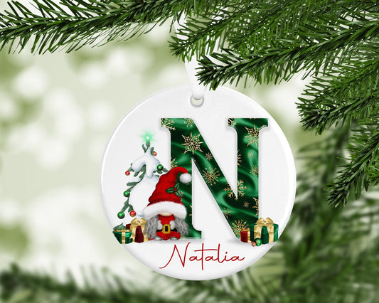 Gonk Gonks Christmas Personalised Green Kids Christmas Gift Present Keepsake Novelty Bauble Tree Xmas Son Brother Boyfriend Dad Daughter