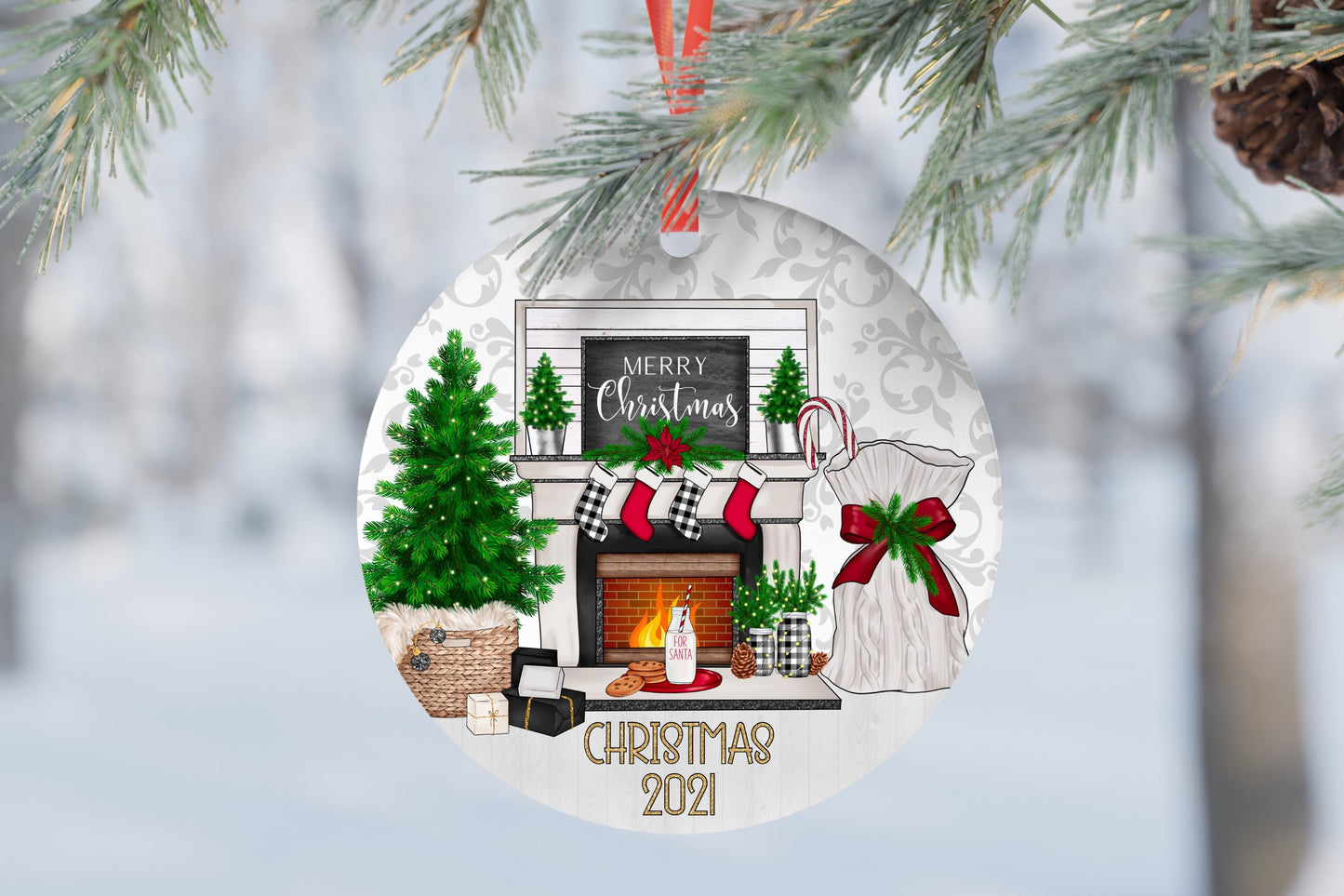 Christmas Personalised Kids Christmas Ornament Gift Present Keepsake Novelty Bauble Christmas Tree Xmas Couple Boyfriend Girlfriend Family