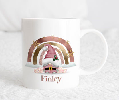 Christmas Personalised Gonk Gonks Girlfriend Boyfriend Kids Pink Daughter Mum Dad Mug Cup Gift Present Tea Coffee Eve Gift Stocking Filler