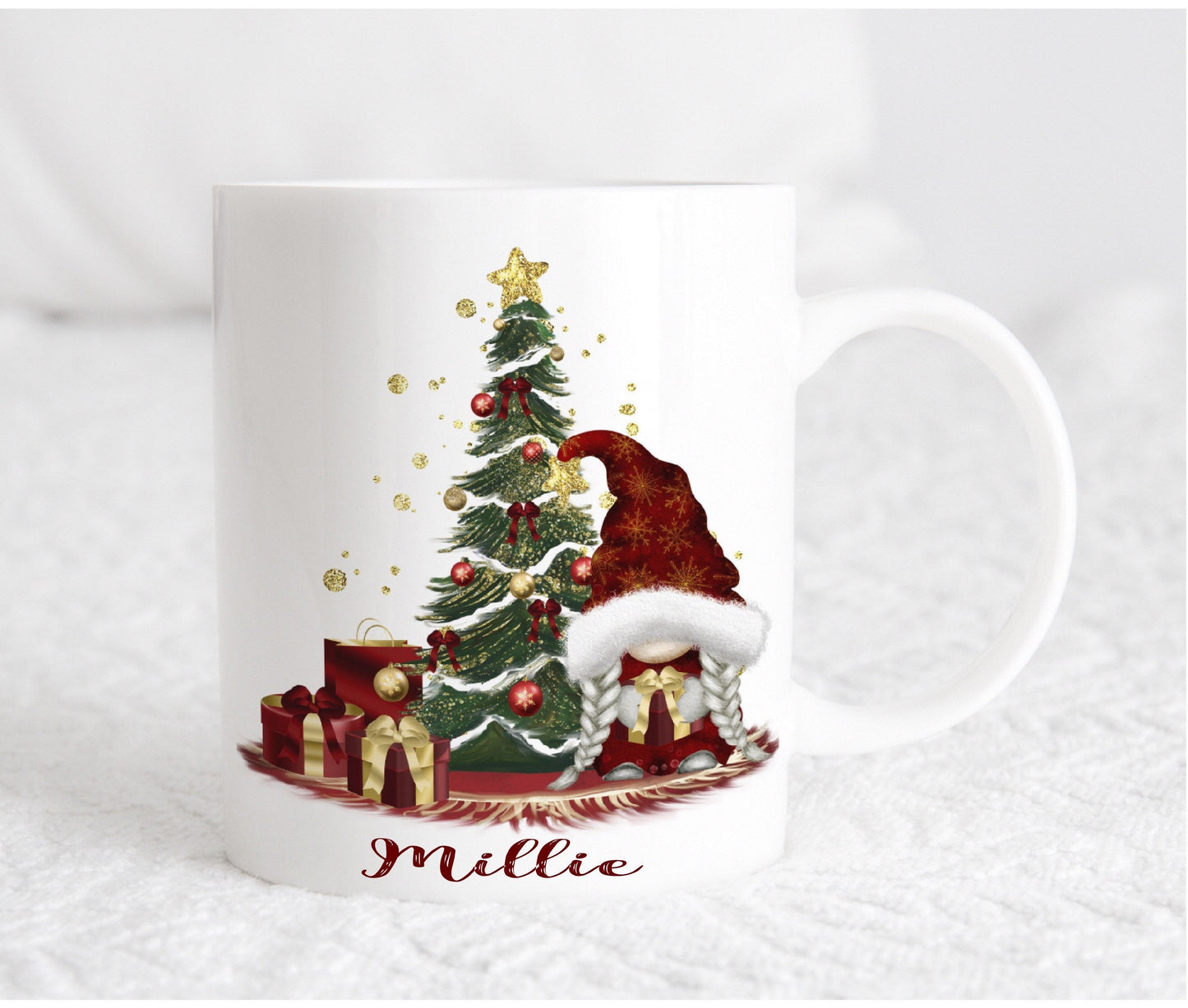 Christmas Personalised Gonk Gonks Girlfriend Boyfriend Kids Son Daughter Mum Dad Mug Cup Gift Present Tea Coffee Eve Gift Stocking Filler