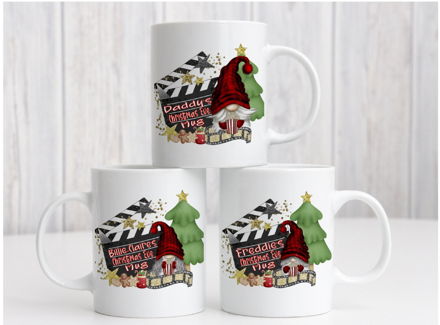 Christmas Personalised Gonk Gonks Kids Son Daughter Mum Dad Christmas Eve Mug Cup Gift Present Tea Coffee Eve Gift Stocking Filler