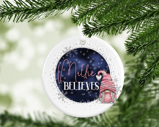 Kids Gonk Christmas Personalised Bauble, Kids Christmas Gift, Keepsake Present, Christmas Bauble, Daughter Gift, Stocking Filler