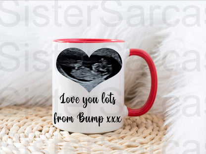 Daddy to be Birthday Father’s Day Christmas from bump baby present gift personalised with your scan photo mug cup keepsake