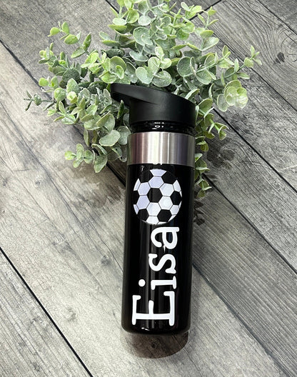 550ml Personalised Water Bottle Kids Water Bottle Back to School Bottle Sports Bottle Football Bottle Gift For Him Gift For Her