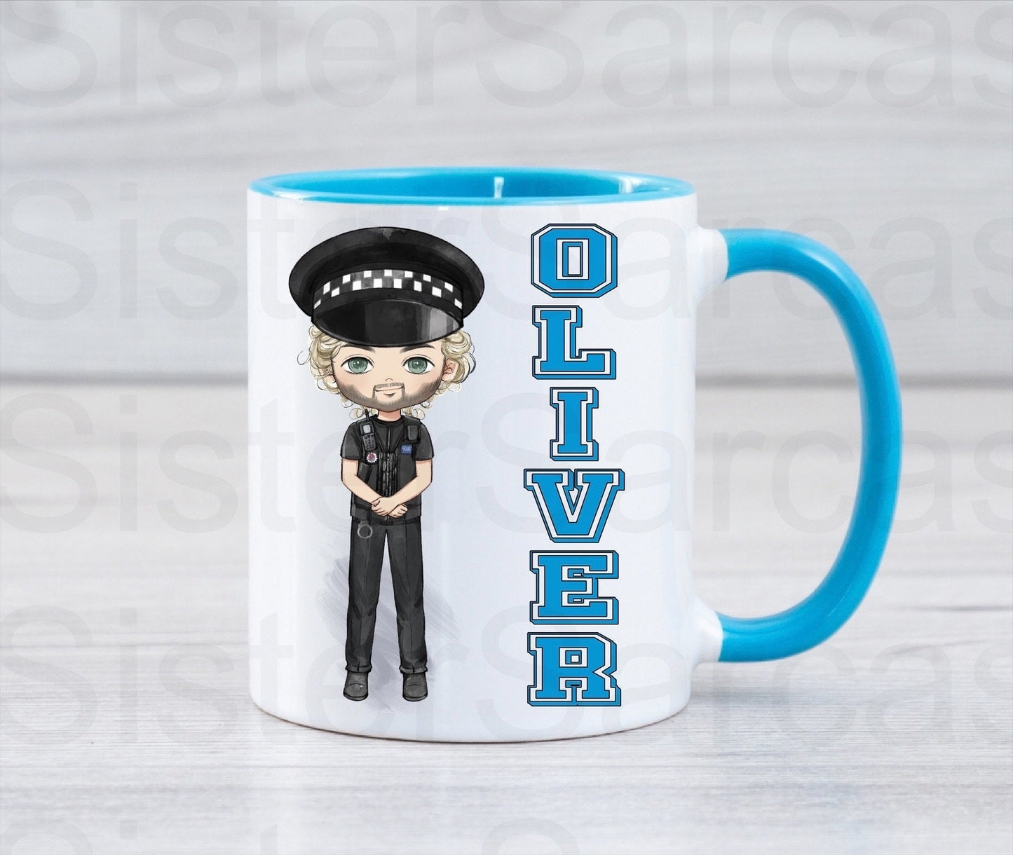 Personalised Policeman Police Christmas Birthday Gift Present Cup Mug Gift for Son Brother Husband Grandad Papa Retirement Gift Leaving Work