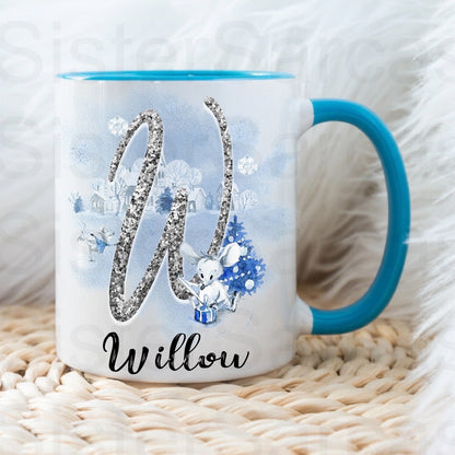 Personalised Kids Christmas Mouse Mug Cup Daughter Keepsake Gift Present Stocking Filler Stuffers Christmas Eve Box Christmas Gift Box