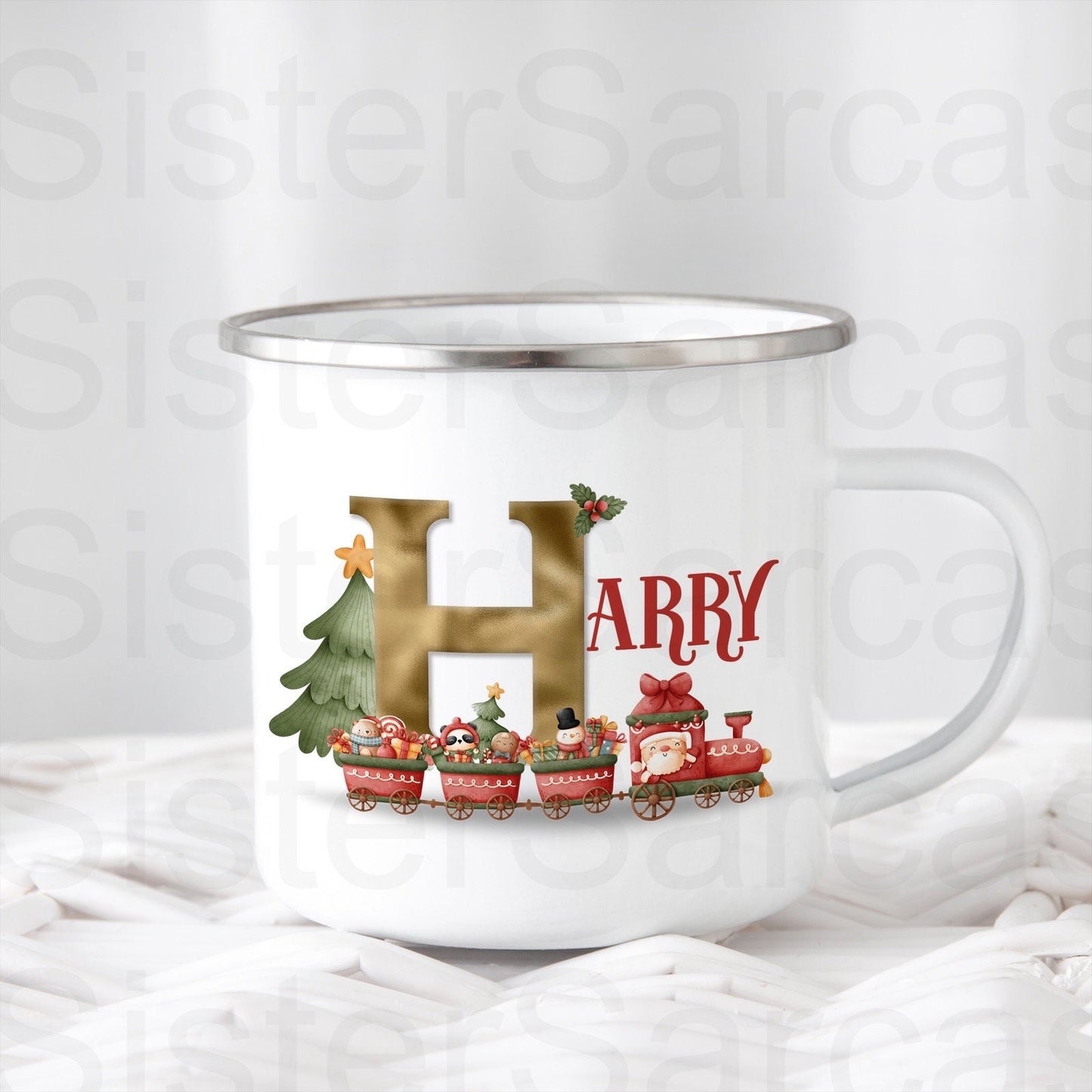 Personalised Kids Christmas Train Mug Cup Daughter Keepsake Gift Present Stocking Filler Stuffers Christmas Eve Box Christmas Gift Box
