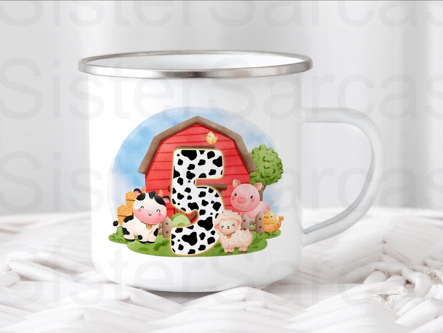Personalised Kids Farm Animals Birthday Gift, Mug Cup, Daughter Son, Keepsake Gift Present, Stocking Filler Stuffers, Christmas Gift Box