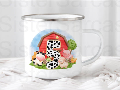 Personalised Kids Farm Animals Birthday Gift, Mug Cup, Daughter Son, Keepsake Gift Present, Stocking Filler Stuffers, Christmas Gift Box