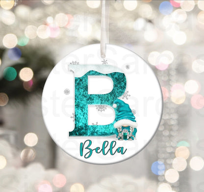 Kids Christmas Gonk Girls Personalised Christmas Bauble Gift Present Keepsake Novelty Bauble Tree Xmas Mum Girlfriend Daughter Granddaughter