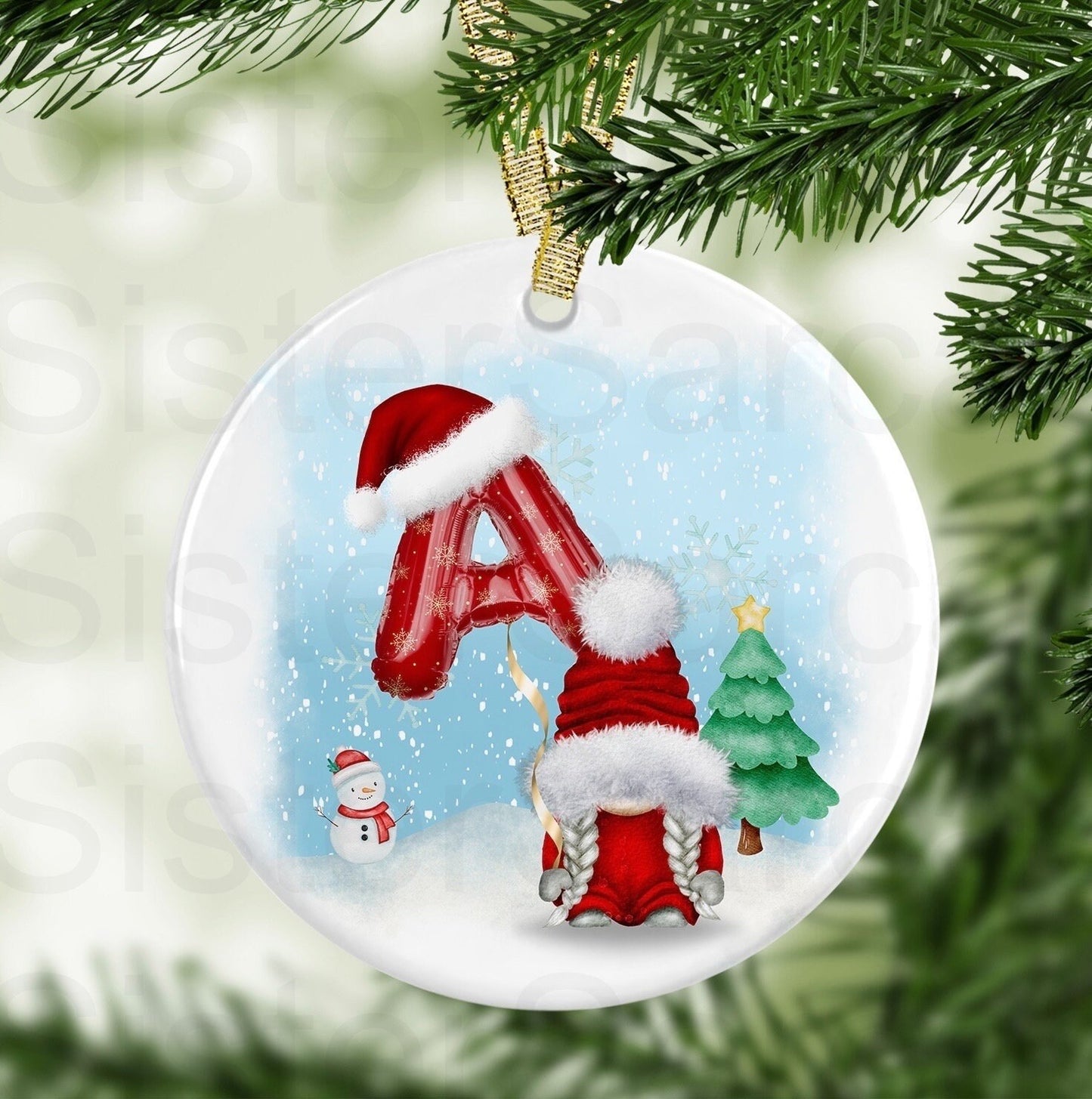 Kids Christmas Girls Boys Gonk Personalised Christmas Bauble Gift Present Keepsake Novelty Bauble Tree Xmas Daughter Son Nephew Niece