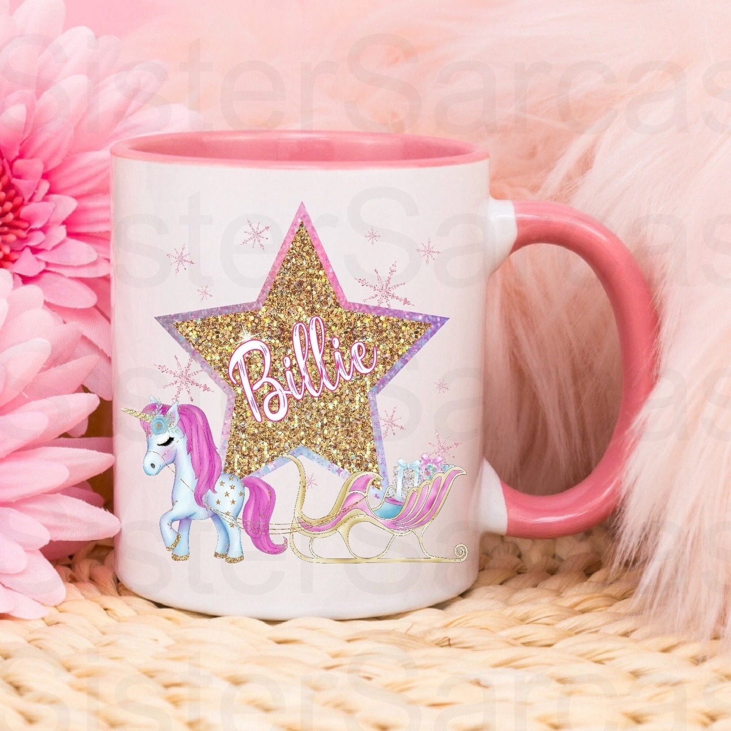 Personalised Kids Unicorn Christmas Mug Cup Daughter Keepsake Gift Present Stocking Filler Stuffers Christmas Eve Box Christmas Gift Box