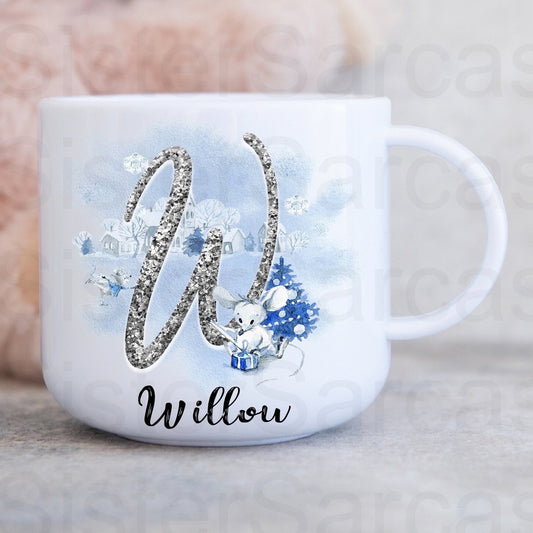 Personalised Kids Christmas Mouse Mug Cup Daughter Keepsake Gift Present Stocking Filler Stuffers Christmas Eve Box Christmas Gift Box