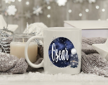 Christmas Personalised Gonk Gonks Navy Girlfriend Boyfriend Kids Son Daughter Mum Dad Mug Cup Gift Present Eve Gift Stocking Filler