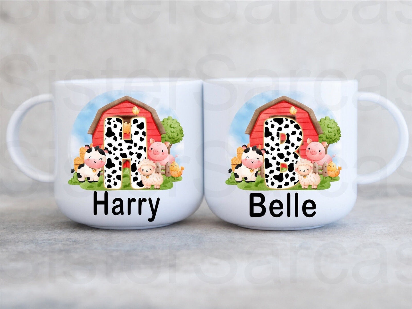 Personalised Kids Farm Animals Birthday Gift, Mug Cup, Daughter Son, Keepsake Gift Present, Stocking Filler Stuffers, Christmas Gift Box