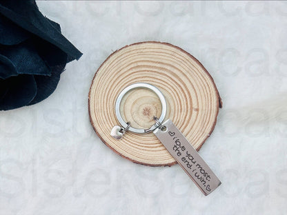 I Love You Most... Novelty Keyring Keychain Birthday boyfriend Gift Present Christmas, Father's Day, Girlfriend, Mum, Dad Gift for her him