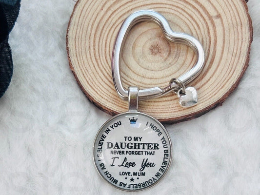 To My Daughter Love Mum ... Novelty Keyring Keychain Birthday Gift Present Christmas Mum Gran Daughter