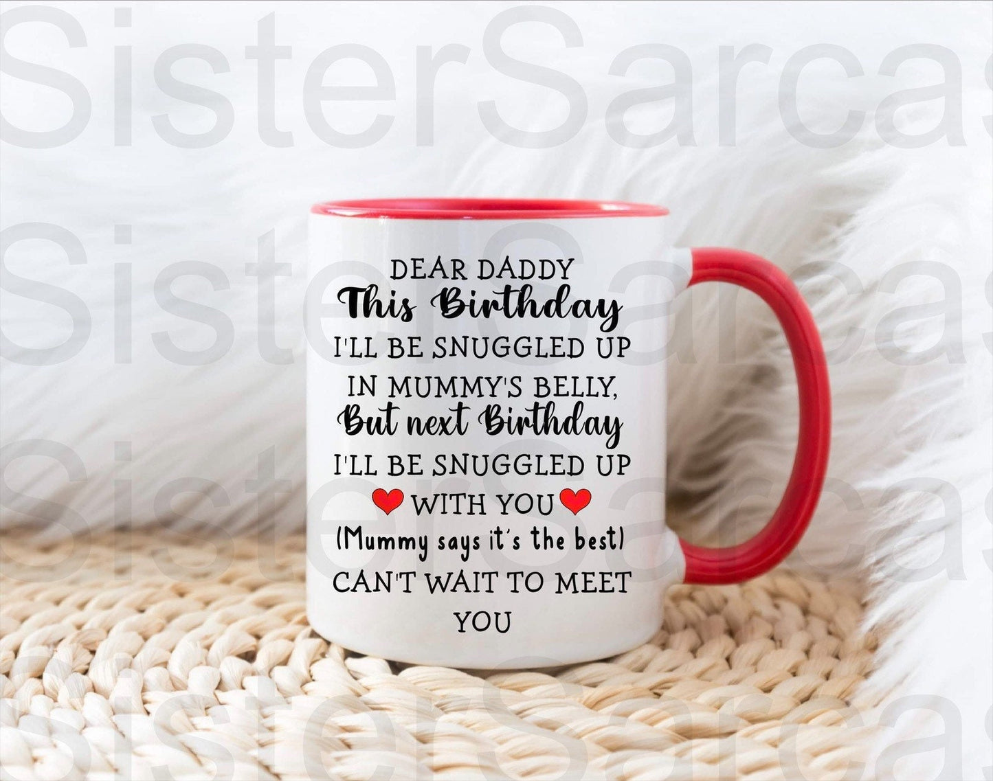 Daddy to be Birthday Father’s Day Christmas from bump baby present gift personalised with your scan photo mug cup keepsake