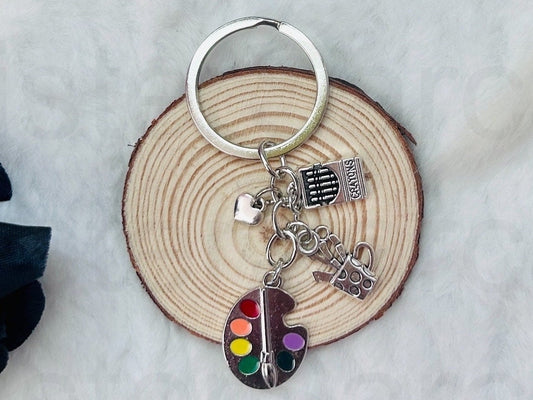 Painter’s Palette Keyring, Teacher Gift Keychain, Novelty, Funny, Art Teacher Gift Birthday, Gift, Sister, Boyfriend, Teacher, Art, Artist