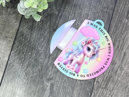 Big Sister Announcement Gift New Baby Girl Gift, Memento Keepsake Ribbon Bauble, New Baby Gift, Newborn Keepsake, Personalised Baby Gift