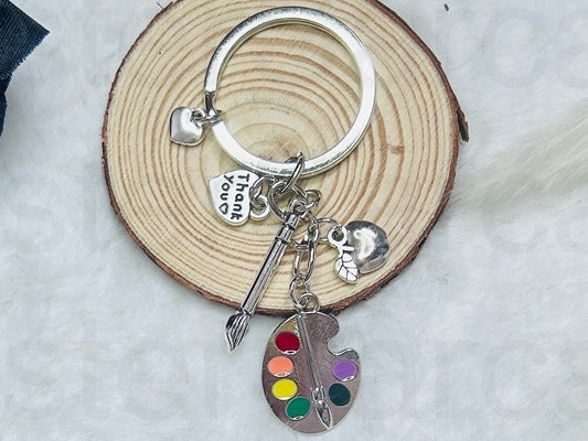 Painter’s Palette Art Teacher Keyring Keychain, Novelty, Funny, Birthday, Gift, Brother, Sister, Girlfriend, Boyfriend, Teacher, Art, Artist