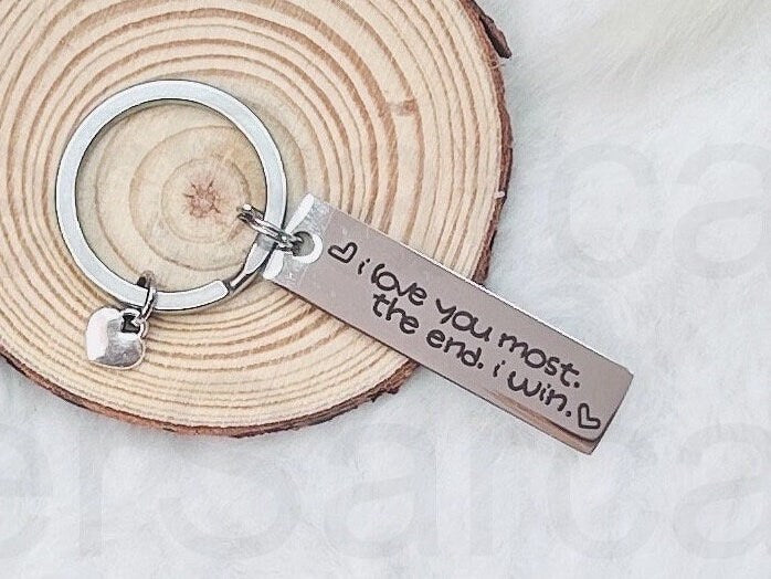 I Love You Most... Novelty Keyring Keychain Birthday boyfriend Gift Present Christmas, Father's Day, Girlfriend, Mum, Dad Gift for her him