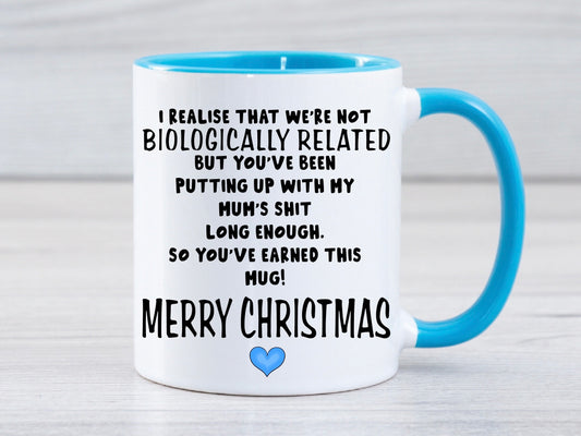 Personalised Christmas Stepdad Step Dad Bonus Dad Step Parent Present Gift Funny Novelty Mug Cup Christmas Eve Stocking Filler Keepsake