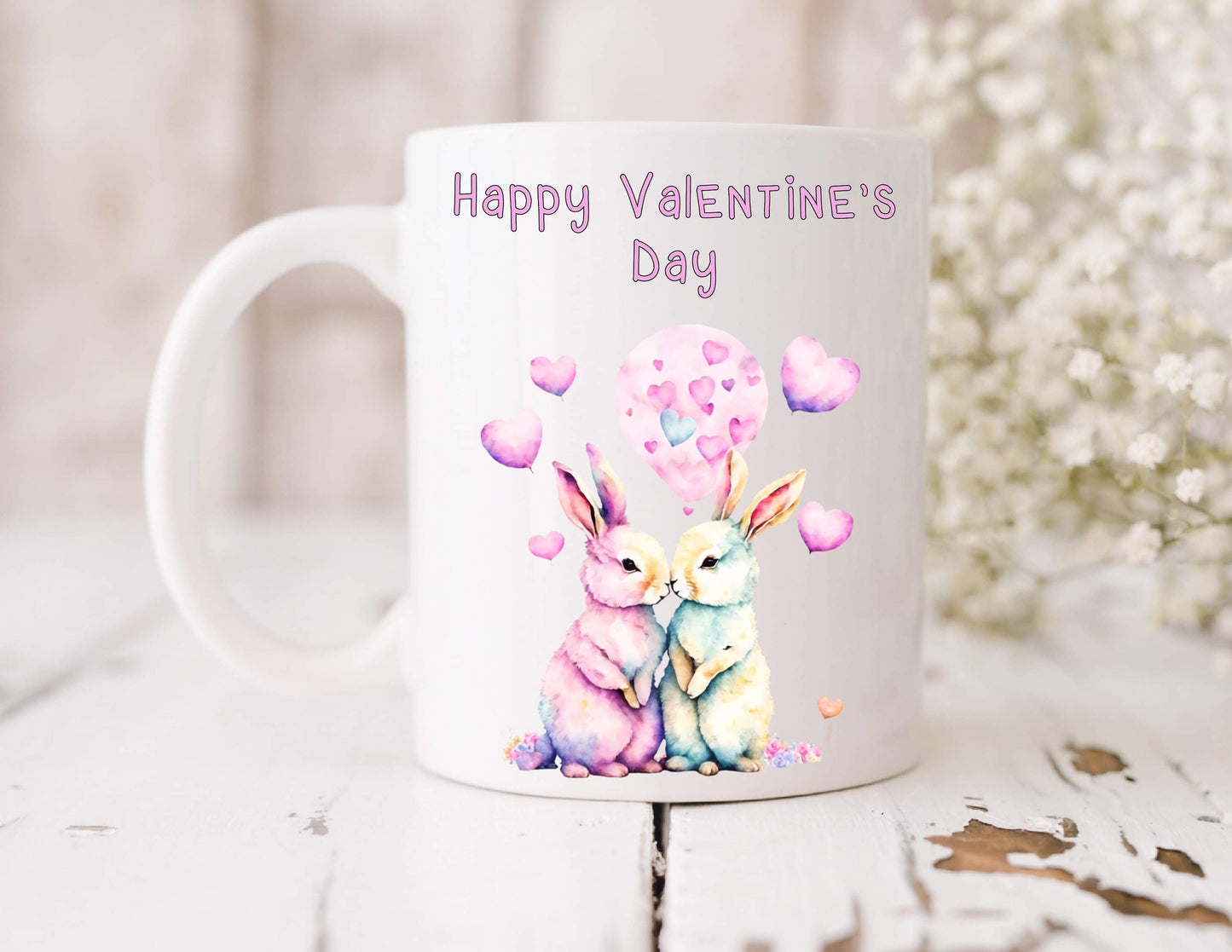Animal Dog Lovers Valentine’s Day Gift, 11oz White Mug Perfect Present for Boyfriend, Girlfriend, Partner, Fiancé, Fiancée, Husband, Wife