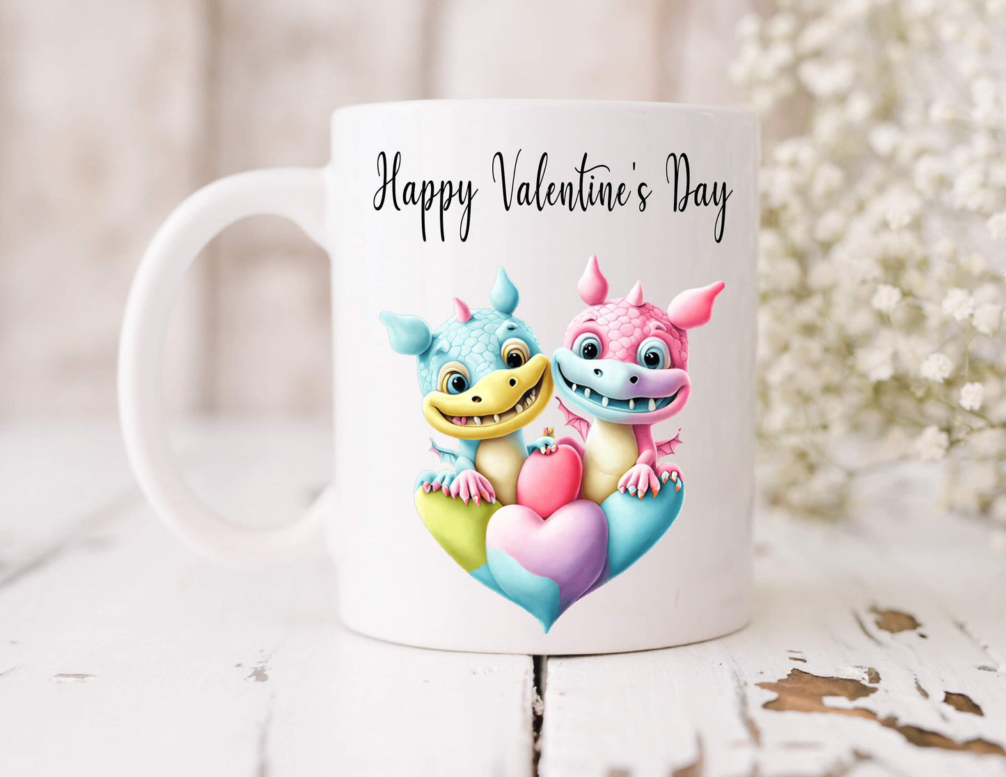 Animal Dog Lovers Valentine’s Day Gift, 11oz White Mug Perfect Present for Boyfriend, Girlfriend, Partner, Fiancé, Fiancée, Husband, Wife