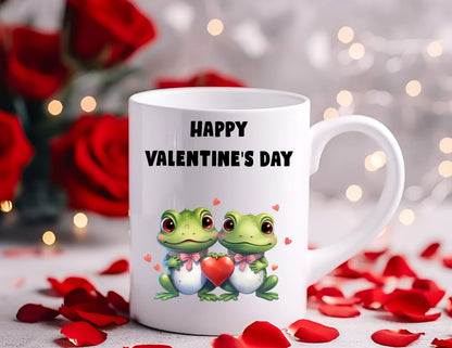 Animal Dog Lovers Valentine’s Day Gift, 11oz White Mug Perfect Present for Boyfriend, Girlfriend, Partner, Fiancé, Fiancée, Husband, Wife