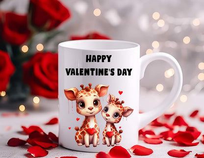 Animal Dog Lovers Valentine’s Day Gift, 11oz White Mug Perfect Present for Boyfriend, Girlfriend, Partner, Fiancé, Fiancée, Husband, Wife